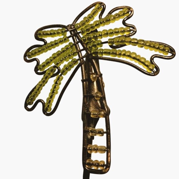 Place Card Photo Memo Note Holder Beaded Palm Tree Stand Name Clip Tropical - Picture 2 of 7